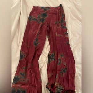 Silky tie dye pants